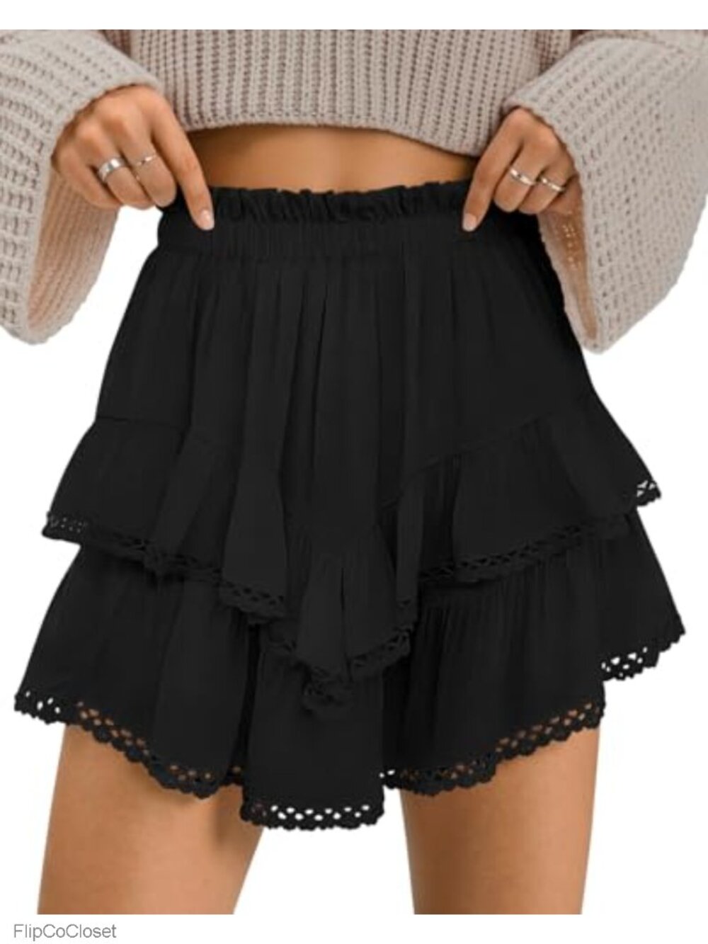 Flowy High Waist Pleated Skort with Built-in Shorts for Athletic